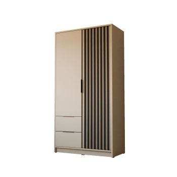 Szafa dwudrzwiowa NELA z lamelami 105 cm