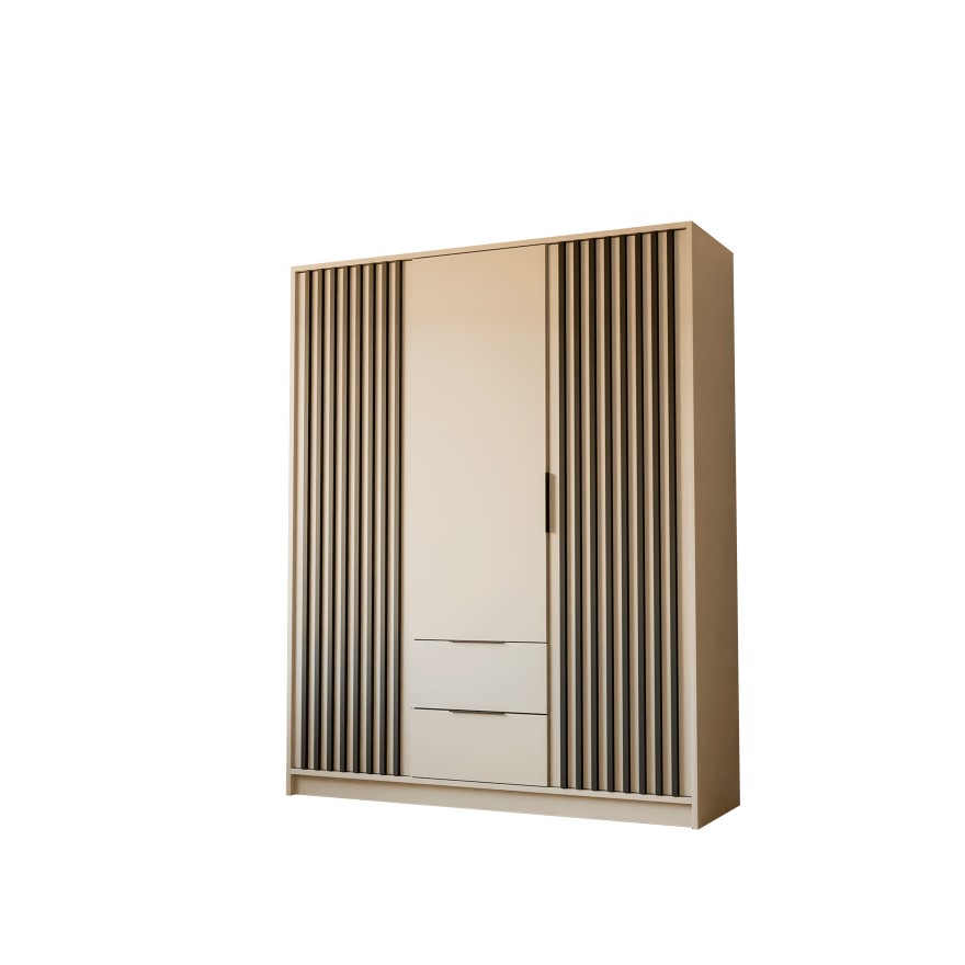 Szafa trzydrzwiowa NELA z lamelami 155 cm