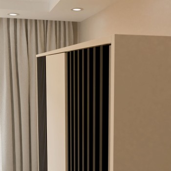 Szafa trzydrzwiowa NELA z lamelami 155 cm