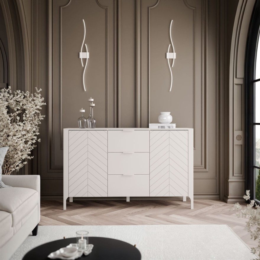 Dwudrzwiowa komoda z szufladami LUMI