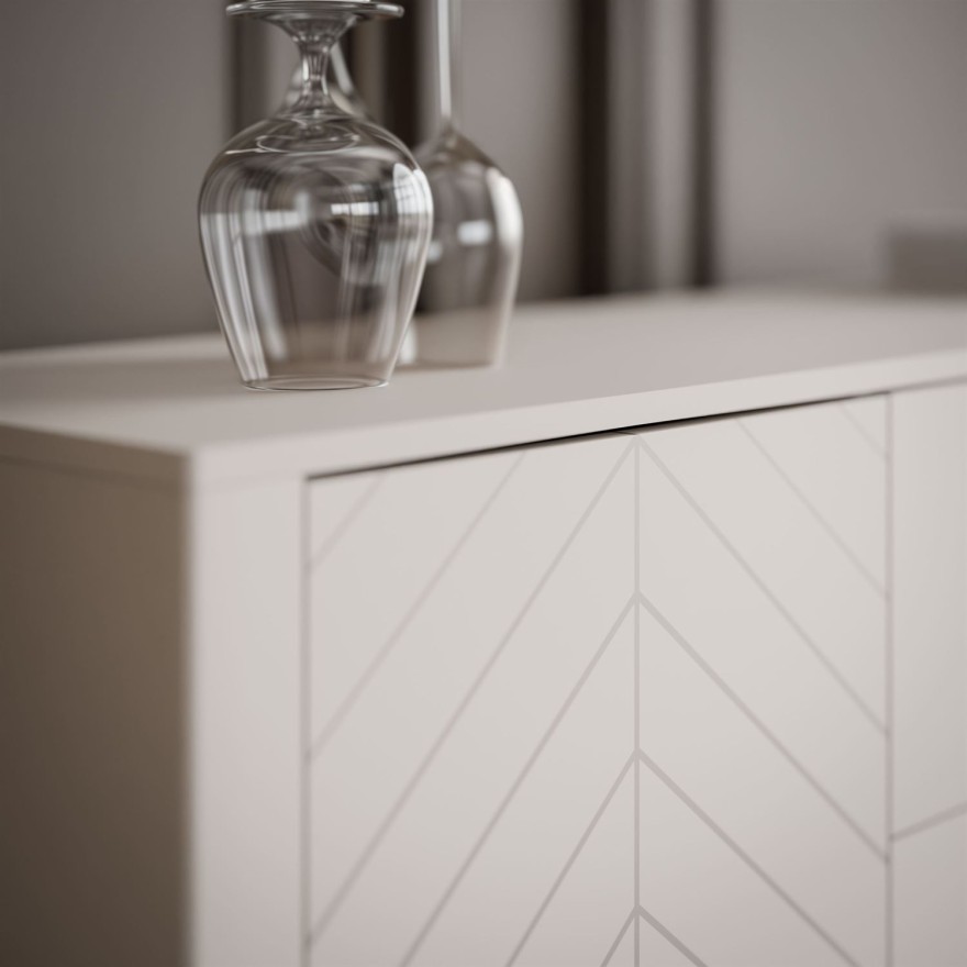 Dwudrzwiowa komoda z szufladami LUMI