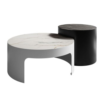 Stolik kawowy GAYA z marmurowym blatem