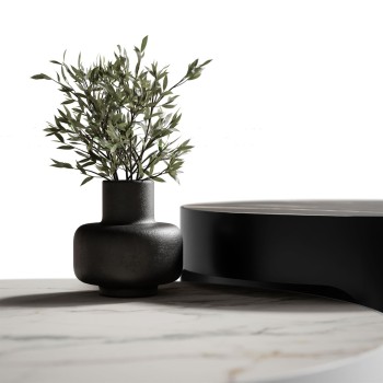 Stolik kawowy GAYA z marmurowym blatem