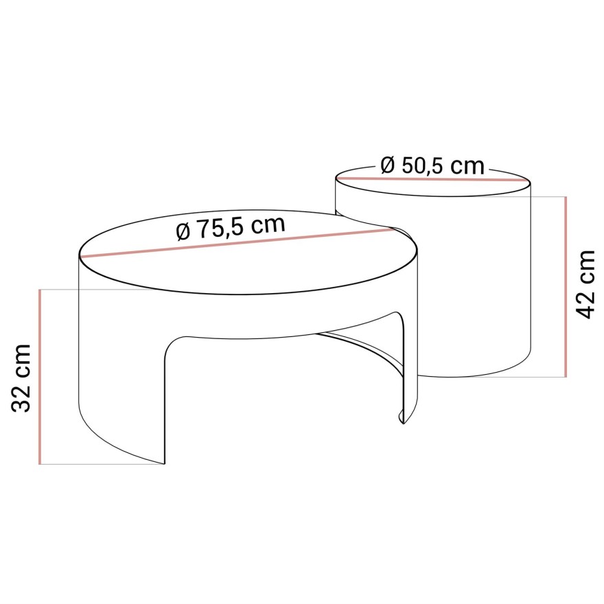 Stolik kawowy GAYA z marmurowym blatem