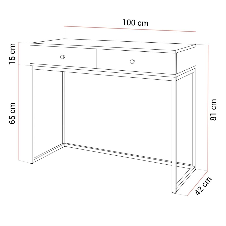 Toaletka BLANCO GLAMOUR KASZMIR na chromowanym stelażu z lustrem LED