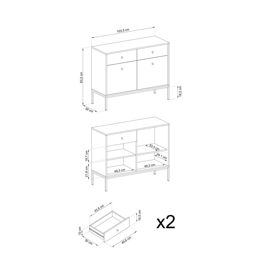 Komoda DON BEIGE MKSZ104 beż
