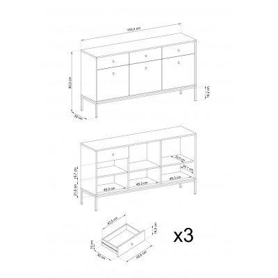 Komoda DON BEIGE MKSZ154 beż Komoda DON BEIGE MKSZ154 beż