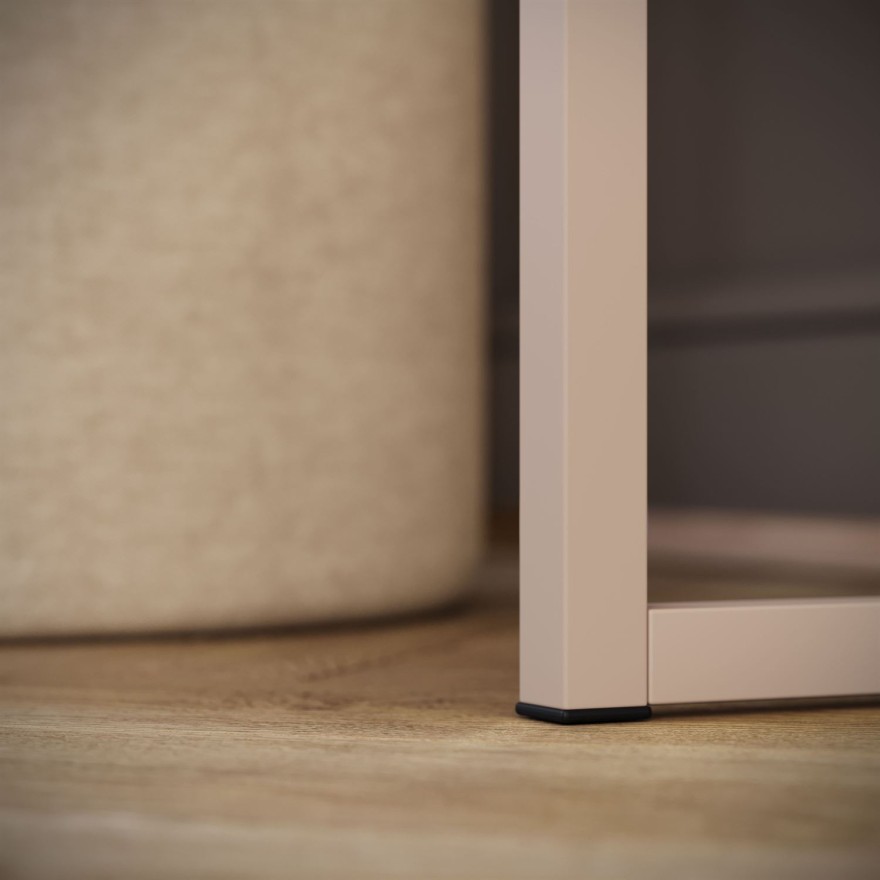 Toaletka BLANCO GLAMOUR KASZMIR na kaszmirowym stelażu z lustrem LED