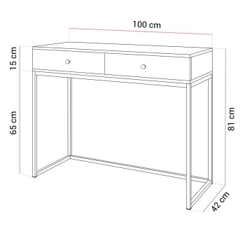 Toaletka BLANCO GLAMOUR KASZMIR na kaszmirowym stelażu z lustrem LED
