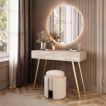 Toaletka SIENNA GLAMOUR KASZMIR z lustrem LED