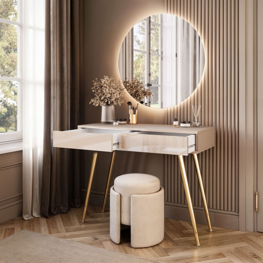 Toaletka SIENNA GLAMOUR KASZMIR z lustrem LED