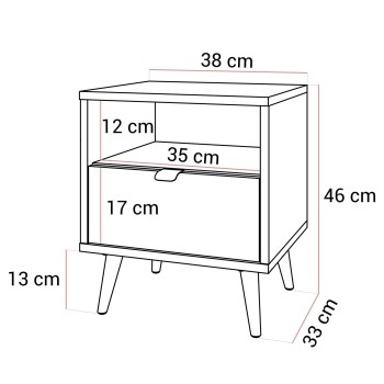 Szafka nocna ALDO z oświetleniem LED