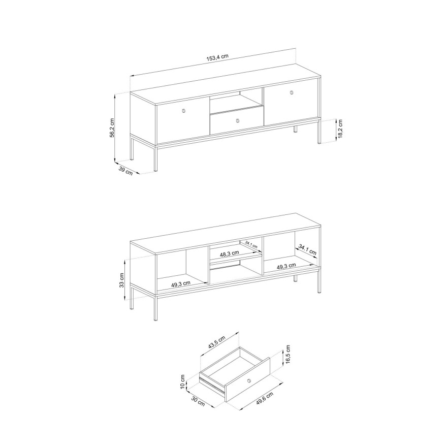 Szafka RTV pod telewizor DON BEIGE MRTV154 beż