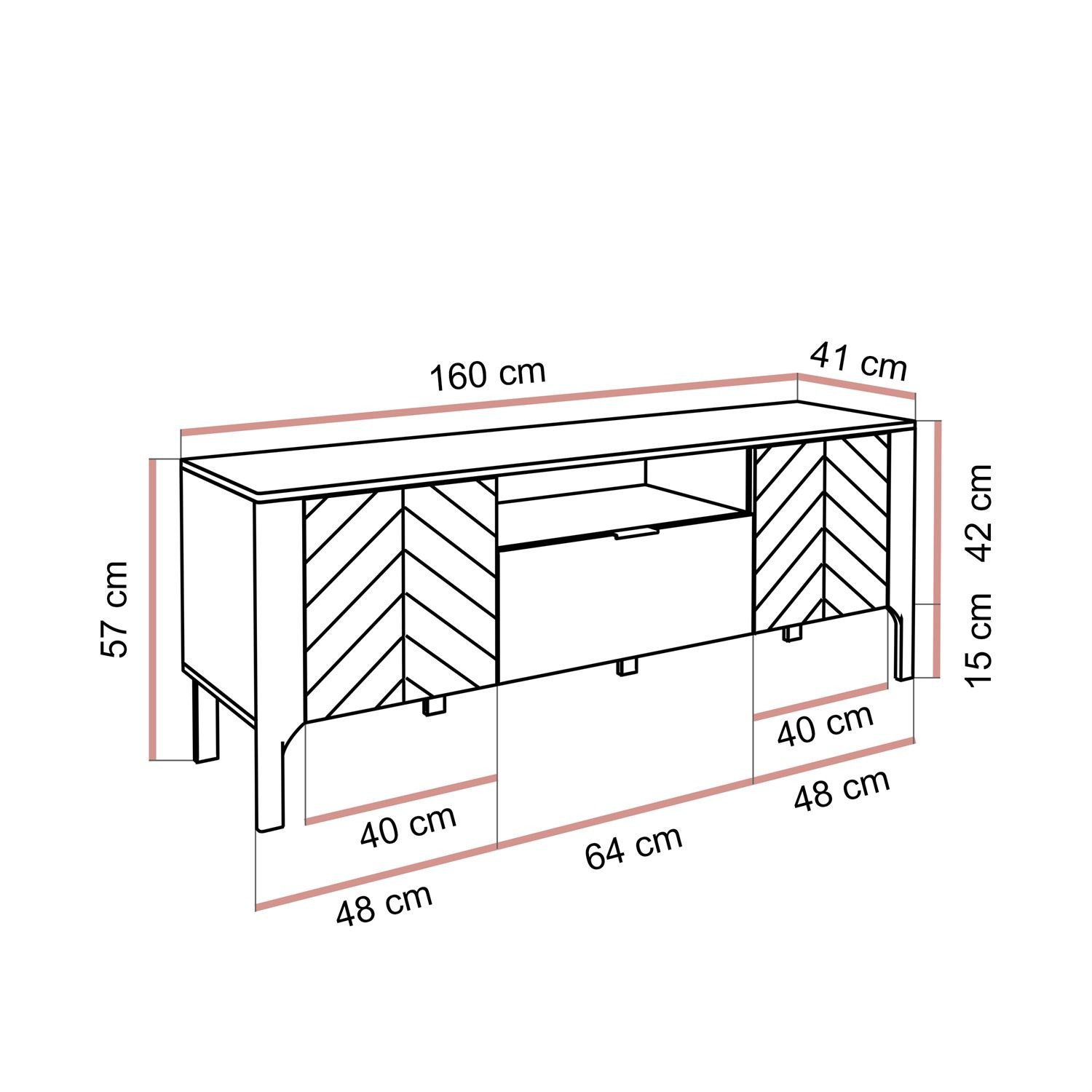 Szafka RTV LUMI 135 cm