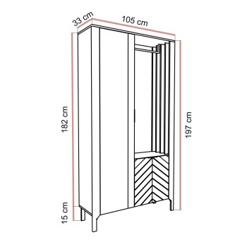 Garderoba LUMI z lustrem