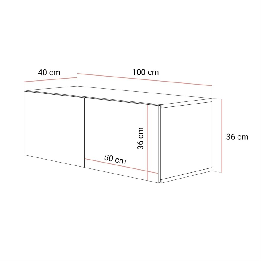 Szafka RTV COLGANTE 100 kaszmir wysoki połysk