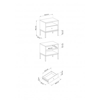 Stolik nocny DON BEIGE MS54 beż Stolik nocny DON BEIGE MS54 beż