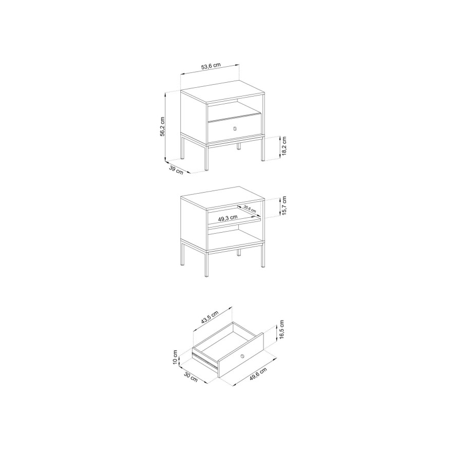 Stolik nocny DON BEIGE MS54 beż Stolik nocny DON BEIGE MS54 beż