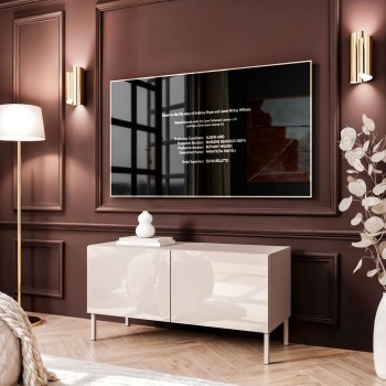 Szafka RTV COLGANTE 100 kaszmir wysoki połysk na nóżkach