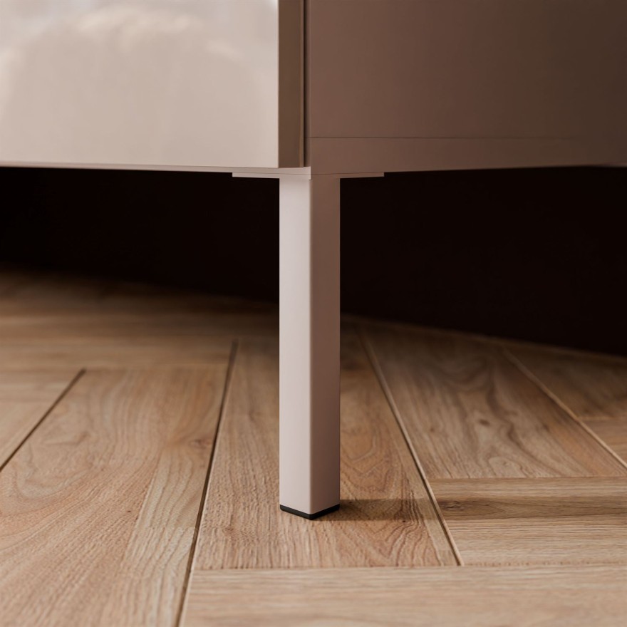 Szafka RTV COLGANTE 100 kaszmir wysoki połysk na nóżkach