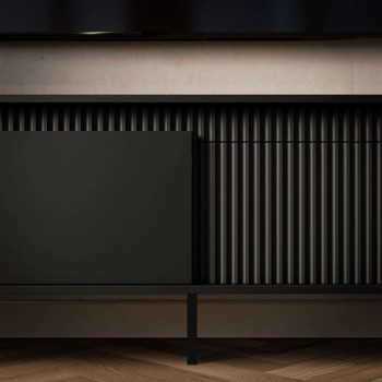 Dwudrzwiowa Szafka RTV YASUMI 187 cm czarny mat