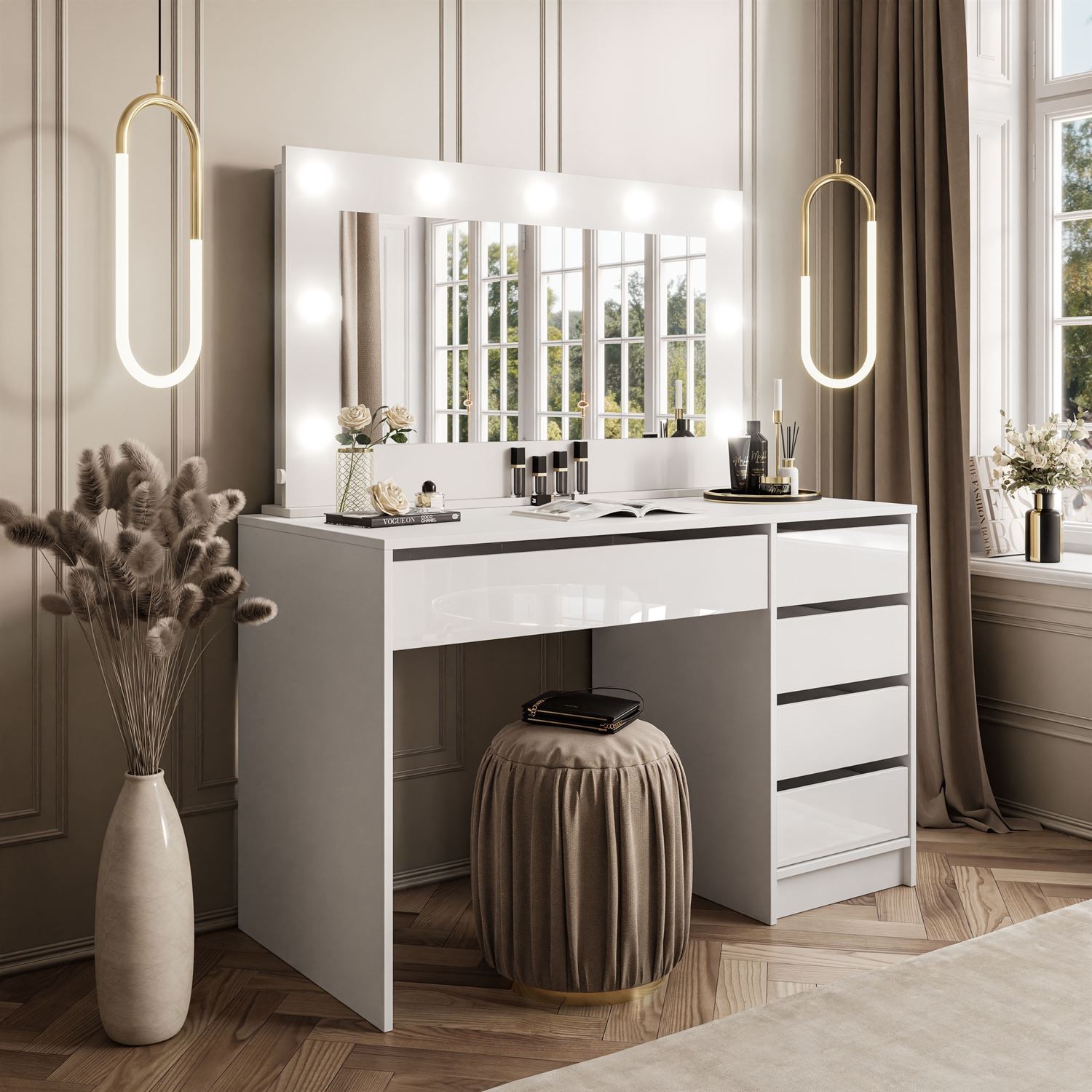 Toaletka MADA z lustrem i oświetleniem