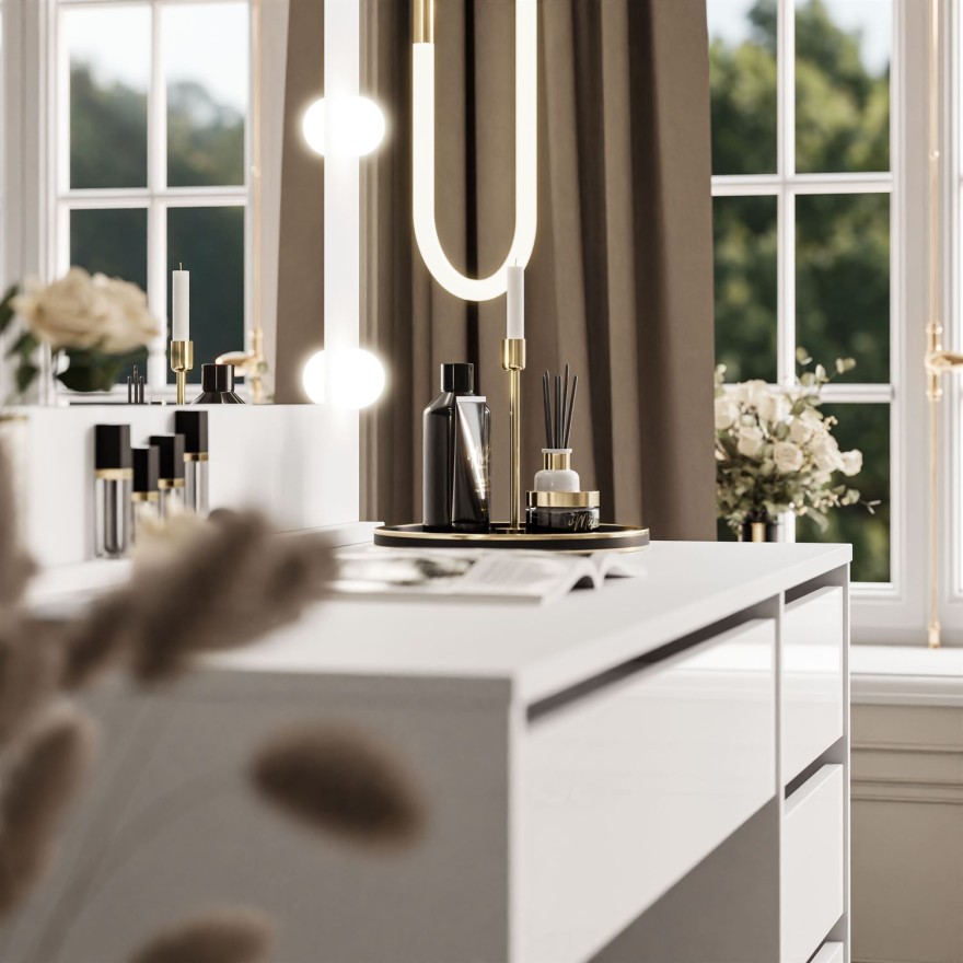 Toaletka MADA z lustrem i oświetleniem