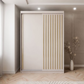 Szafa przesuwna AURIS 150 cm ze złotymi listwami