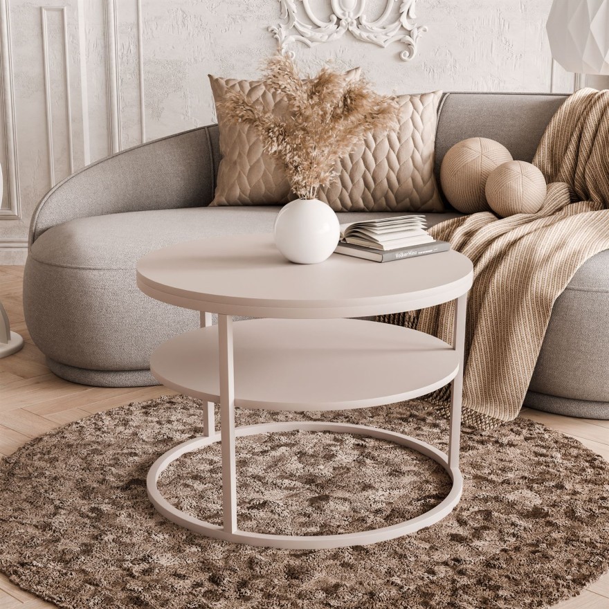 Stolik Kawowy CIRI MAT KASZMIR z półką