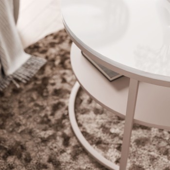 Stolik Kawowy CIRI KASZMIR wysoki połysk z półką