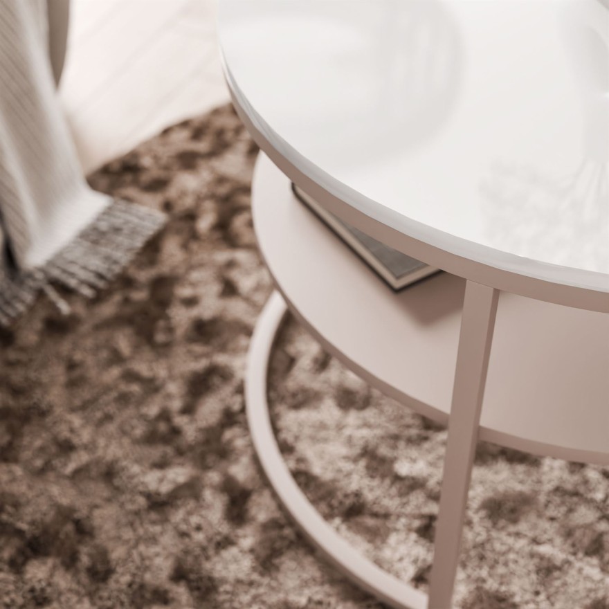 Stolik Kawowy CIRI KASZMIR wysoki połysk z półką