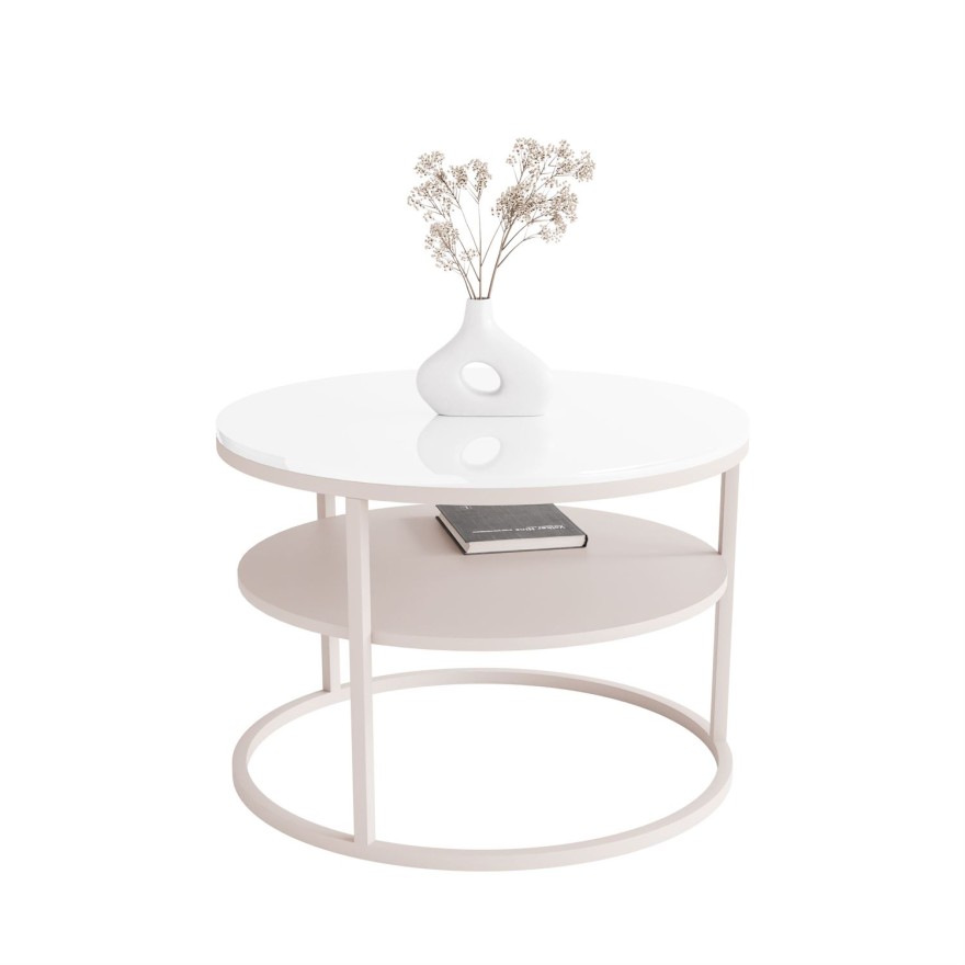 Stolik Kawowy CIRI KASZMIR wysoki połysk z półką