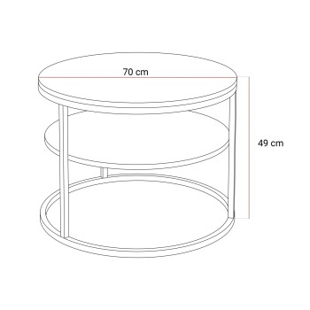 Stolik Kawowy CIRI KASZMIR wysoki połysk z półką