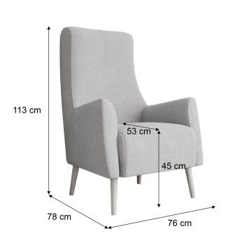 Fotel tapicerowany SYMI