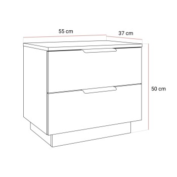 Szafka nocna LINA KASZMIR 2S LED