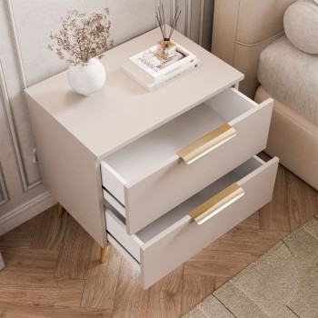 Szafka nocna LINA KASZMIR 2S na skośnych nóżkach LED