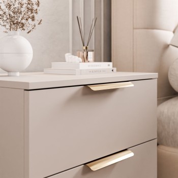 Szafka nocna LINA KASZMIR 2S na skośnych nóżkach LED