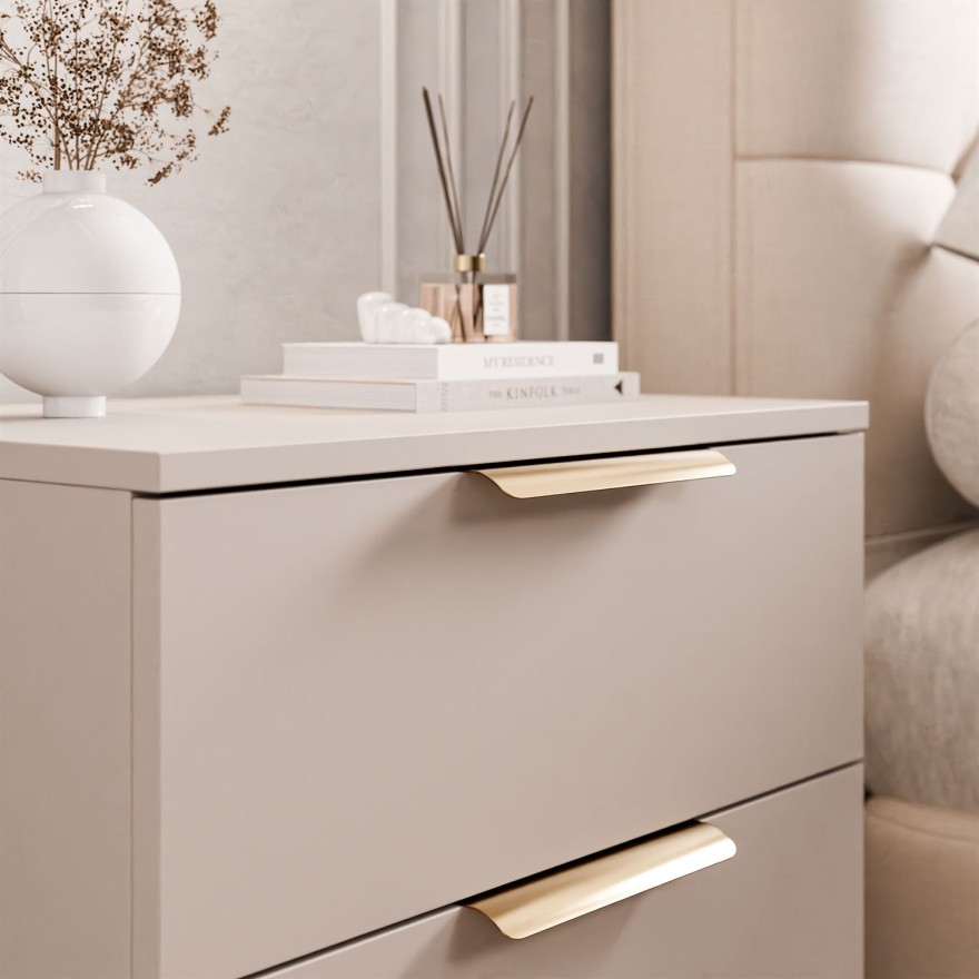 Szafka nocna LINA KASZMIR 2S na skośnych nóżkach LED