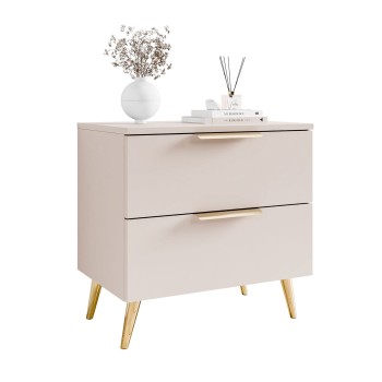 Szafka nocna LINA KASZMIR 2S na skośnych nóżkach LED