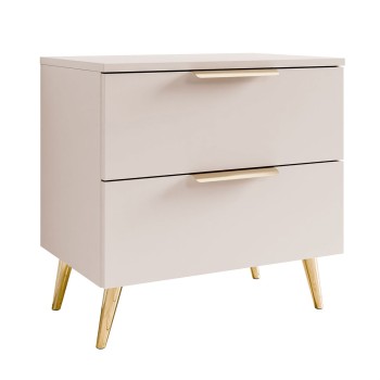 Szafka nocna LINA KASZMIR 2S na skośnych nóżkach LED