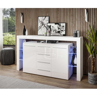 Komoda z nadstawką RIVA II Plus wysoki połysk