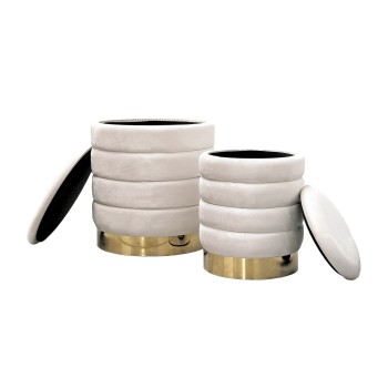 Zestaw puf tapicerowanych MIRELLE