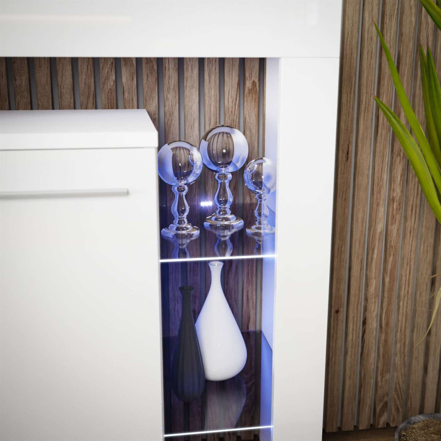 Komoda z nadstawką RIVA II Plus wysoki połysk