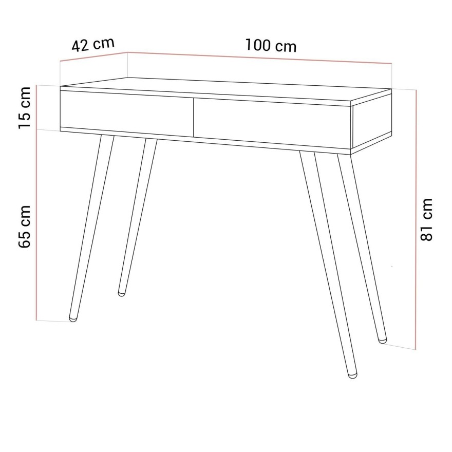 Konsola SIENNA KASZMIR na skośnych nóżkach