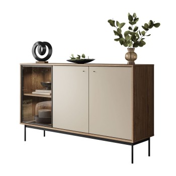 Trzydrzwiowa komoda ISA 3D z oświetleniem LED