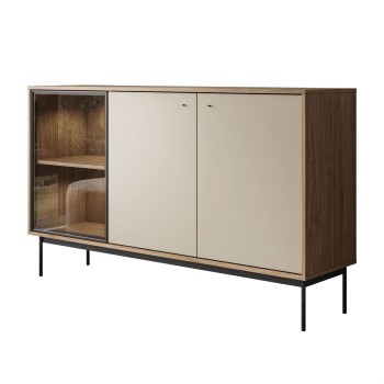 Trzydrzwiowa komoda ISA 3D z oświetleniem LED