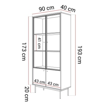 Witryna dwudrzwiowa ISA z oświetleniem LED