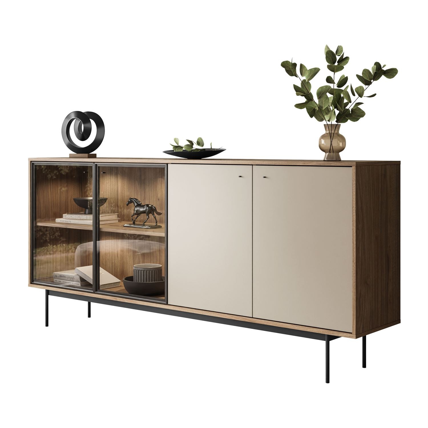 Komoda czterodrzwiowa ISA 4D z oświetleniem LED