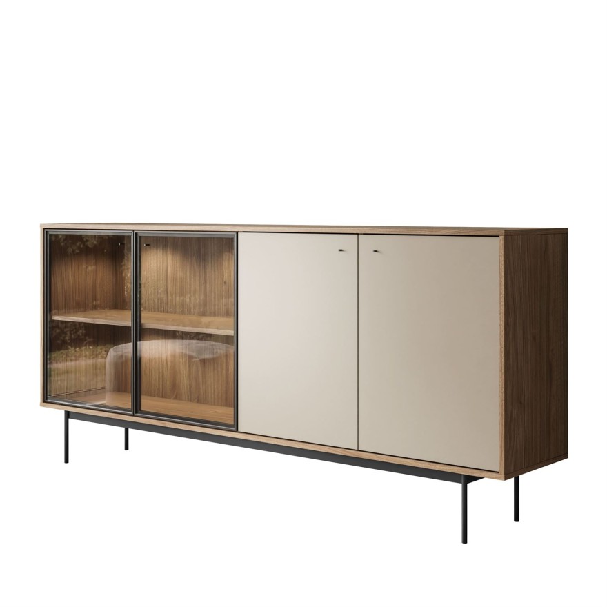 Komoda czterodrzwiowa ISA 4D z oświetleniem LED