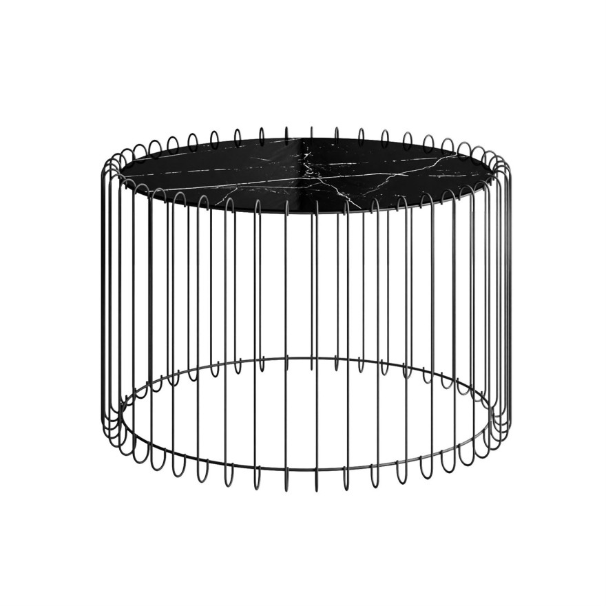 Stolik kawowy MARBELLE z marmurowym blatem